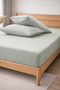 Aura Fitted Combed Cotton Bed Sheet 160*200+36 cm Sage Green