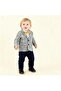 Royal style plaid jacket & shirt & pants boy's 3-piece set - 2