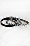 Men's Triple Combination Granite Natural Stone Elastic Bracelet + Genuine Leather Bracelet + Steel Bracelet - 4