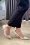 Women's Cream Patent Leather Stiletto - 3