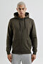 Sportswear Men's Hooded and Full Zip Sweatshirt Khaki