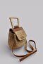 Raffia Extra Light and Soft Rope Genuine Leather and Real Wood Handle Straw Women's Hand and Crossbody Bag - 5
