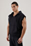 Sportswear Men's Sleeveless Hooded Sweatshirt Navy Blue - 2