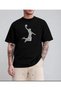 Men's Fashion Basketball and Letter Printed Round Neck Short Sleeve Casual T-Shirt - 2