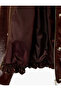 Long Sleeve Pocket Detailed Classic Collar Zippered Faux Leather Jacket - 6