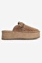 Louis Toprak Suede Genuine Leather Closed Toe Straw Wedge Sole Slippers - 6
