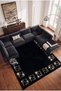 Stone Shimmering Stone Detailed Woven Base Modern Decorative Carpet Stone1 - 3
