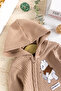 Hooded Teddy Bear Patterned 100% Cotton Baby Boy Jumpsuit - 5