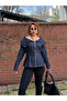 Premium Trend Design Denim Belted Madonna Collar Shirt Kedy - 6