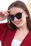 Bianca Women's Black Cat Eye Ultra Light Uv400 Sunglasses - 3