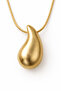 Damla Form Gold Color Minimal Necklace Stylish and Modern Design - 4