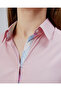 Pastel Pink Cotton Polyester Fabric Detailed Zero Sleeve Slim Fit Women's Shirt - 5