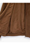 Long Sleeve Stand Collar Pocket Zipper Slim Fit Brown Faux Suede Bomber Jacket - 6