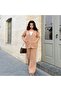 Plus Size Buttoned Knitwear Double Set - 3