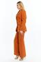 Women's Cinnamon Bone Buttoned Blazer Jacket - 6