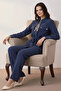 Scarf Double Set N7203 Navy Blue - 4