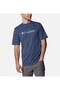 Csc M Basic Logo Brushed Men's Short Sleeve T-shirt Mountain Blue Cs0287-480 - 5