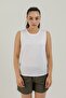 Sportswear Lightweight Open Collar and Back Open Detailed Women's Athlete Tank Top White
