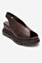 Sam Brown Skin Genuine Leather Women's Wedge Heel Sandals - 3