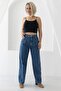 438 Ssl Front Pleated Palazzo Jeans - 2