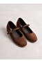 Como Brown Women's Ballet Flats with Hidden Heels and Safety Toe Cap - 4