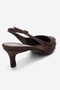 Lorex Brown Suede Stone Women's Heeled Shoes - 5