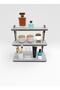 Mak101 Countertop Organizer, Kitchen Shelf, Accessory Jewelry Stand, 3-Tier, Travertine - 2