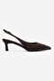 Lorex Brown Suede Stone Women's Heeled Shoes - 6