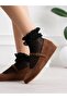 Como Brown Women's Ballet Flats with Hidden Heels and Safety Toe Cap - 2