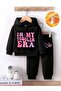 In My Toddler Era Printed Hooded Top and Bottom Tracksuit Set - 2