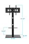 Floor TV Stand Mount with Shelves for 32-65″ TVs – Universal Fit for Samsung, LG, Sony & More - 5