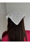 Women's Hand-Knitted Triangle Design Model Bandana Hair Accessory - 4
