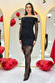 Black Madonna Collar Lace Dress - 3