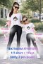 Mother Daughter Mama Min Toparlayıcı Tayt T-Shirt Combination Single Price Oversize 100% Cotton