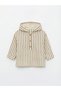 Mg Trenden Lcw Ecru Striped Baby Boy Hoodie and Pants Set - 2