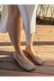 Mink Suede (Willy) Gold Buckle Detail Women's Ballerinas - 2