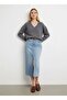 Women's V-Neck Lace Detailed Embroidered Knit Sweater 8716 - 6