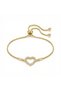 316L Anti-Tarnish Steel Gold Color Heart Lift Women's Bracelet - 3