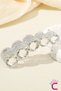 Effortless Chic Rhinestone Stone Banana Hair Clip Silver 10cm - Non-Slip Toothed Snap Closure Hair Clip - 3