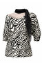 Zebra Pattern Scarfed Blazer - 3
