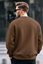 Men's Text Printed Casual Brown Sweatshirt - 5