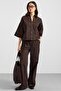 Truvakar Sleeve Jacket Pants Denim Double Set Brown 9415-Tk - 5