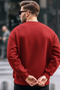 Men's Text Printed Casual Red Sweatshirt - 6