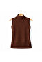 Women's Sleeveless Turtleneck Knitwear Blouse Body Slim Fit Seasonal Basic - 3