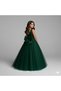 Girl's Emerald Green Tulle Skirt with Bow on the Back Princess Dress, Girl's Graduation Dress