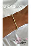 Gold Color Drop Shape Stone Embellished Premium Metal Bracelet - 2