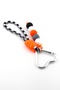 Safari Fire Heart Clip-On Handmade Orange White Ball Charm Bag Ornament Ky170 - 3