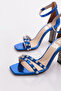 1007 Women's Stone Ball Detailed Ankle Lacing Evening Dress - 4