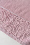 Set of 6 with Rose Pattern on the Edge, 100% Cotton, 50X90 cm Hand and Face Towel Set, Stylish Design, Soft and Absorbent - 8