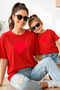 Mother Daughter 100% Cotton T-Shirt Mama Mini Mother Daughter Single Price